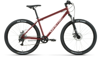 Велосипед Forward Sporting 27.5 2.3 D 2022 / RBK22FW27541 (19, темно-красный/серебристый) - 