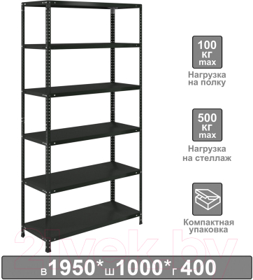 Стеллаж металлический Brabix Ms Kd-200/40-6 / 291272