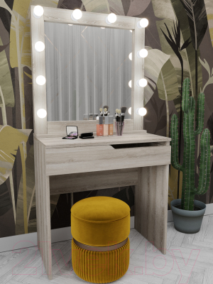 Туалетный столик с зеркалом Мир Мебели SV-13S с подсветкой