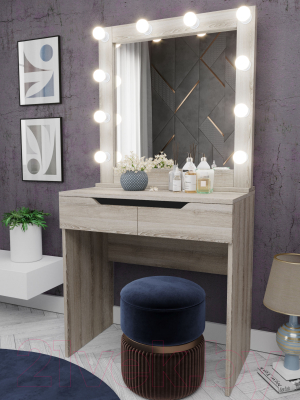 Туалетный столик с зеркалом Мир Мебели SV-16S с подсветкой