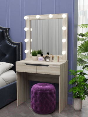 Туалетный столик с зеркалом Мир Мебели SV-16S с подсветкой