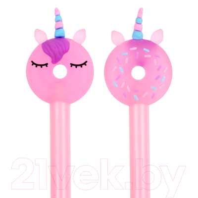 Изображение товара Ручка шариковая Юнландия Единорог-пончик / 143803 (ассорти)