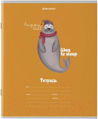 Изображение товара Тетрадь Brauberg Модные животные / 106480 (18л, клетка)