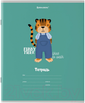 Изображение товара Тетрадь Brauberg Модные животные / 106480 (18л, клетка)