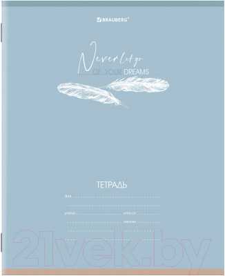 Изображение товара Тетрадь Brauberg Однотонный / 106486 (24л, клетка)