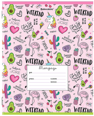 Изображение товара Тетрадь Brauberg Яркий микс / 106488 (24л, линейка)