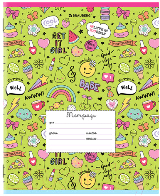 Изображение товара Тетрадь Brauberg Яркий микс / 106488 (24л, линейка)