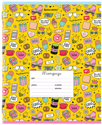 Изображение товара Тетрадь Brauberg Яркий микс / 106488 (24л, линейка)