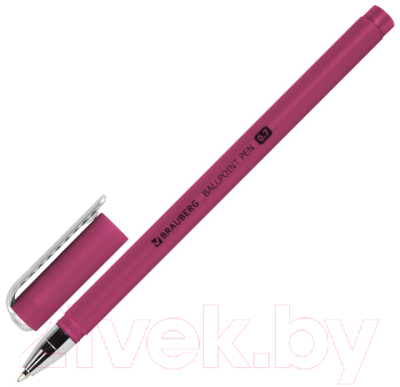 Ручка шариковая Brauberg Soft Touch Stick Metallic / 143699 (синий)