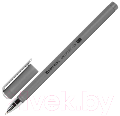 Ручка шариковая Brauberg Soft Touch Stick Metallic / 143699 (синий)