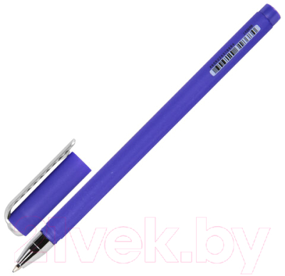 Ручка шариковая Brauberg Soft Touch Stick Metallic / 143699 (синий)