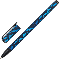 Ручка шариковая Brauberg Soft Touch Stick Whale / 143709 (синий) - 