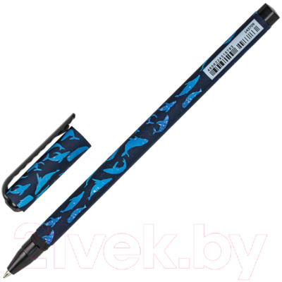 Ручка шариковая Brauberg Soft Touch Stick Whale / 143709 (синий)