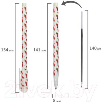 Изображение товара Ручка шариковая Brauberg Soft Touch Stick Chili Pepper / 143708 (синий)