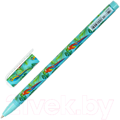 Изображение товара Ручка шариковая Brauberg Soft Touch Stick Parrots / 143706 (синий)