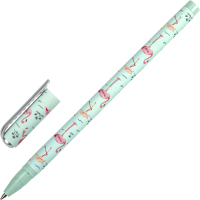 Ручка шариковая Brauberg Soft Touch Stick Flamingo / 143705 (синий) - 