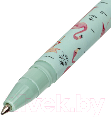 Ручка шариковая Brauberg Soft Touch Stick Flamingo / 143705 (синий)