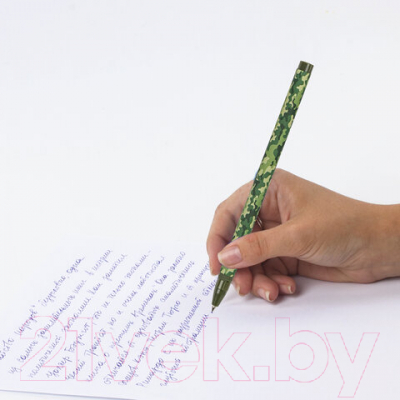 Изображение товара Ручка шариковая Brauberg Soft Touch Stick Khaki / 143703 (синий)