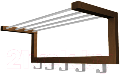 Вешалка для одежды Мебелик Дольче (темно-коричневый/металлик)