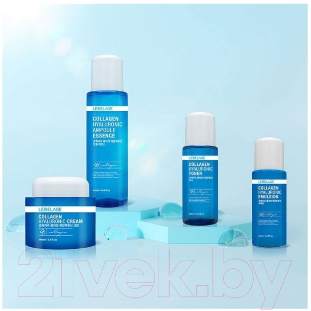 Тонер для лица Lebelage Collagen Hyaluronic с гиалуроновой кислотой и коллагеном (300мл) — фото 3