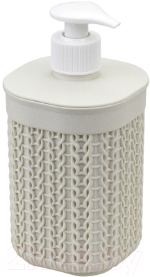 Изображение товара Дозатор для жидкого мыла Idea Вязание М2239 (белый ротанг)