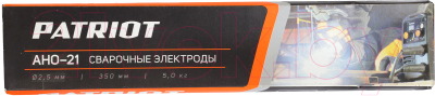 Изображение товара Электрод PATRIOT АНО-21 2.5мм/350мм (5кг)