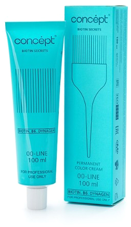 Крем-краска для волос Concept Biotin Secrets 00-Line Стойкая 9.00 (100мл, интенсивный светлый блондин) — фото 2