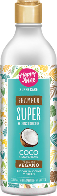 Шампунь для волос Happy Anne Супер восстановление с маслом макадамии и кокоса (340мл)