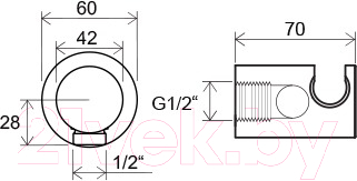 Подключение для душевого шланга Ravak X07P572