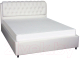 Каркас кровати Bravo Мебель Белиста 160x200 (Santorini 0402 белый со стразами) - 