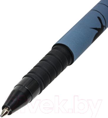Ручка шариковая Brauberg Soft Touch Grip Night City / 143712 (синий)