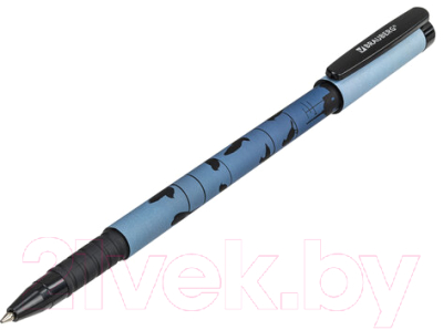 Ручка шариковая Brauberg Soft Touch Grip Night City / 143712 (синий)
