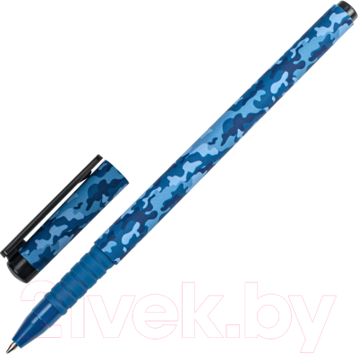 Изображение товара Ручка шариковая Brauberg Soft Touch Grip Military / 143713 (синий)