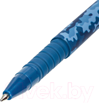 Изображение товара Ручка шариковая Brauberg Soft Touch Grip Military / 143713 (синий)