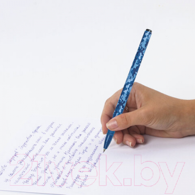 Изображение товара Ручка шариковая Brauberg Soft Touch Grip Military / 143713 (синий)