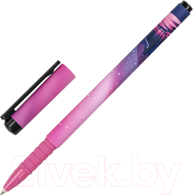 Изображение товара Ручка шариковая Brauberg Soft Touch Grip Stars / 143715 (синий)