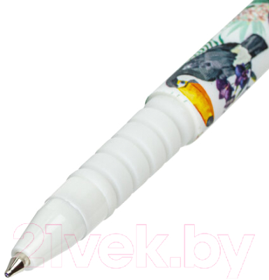 Ручка шариковая Brauberg Soft Touch Grip Toucan / 143720 (синий)
