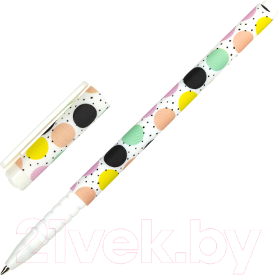 Изображение товара Ручка шариковая Brauberg Soft Touch Grip Dots / 143722 (синий)