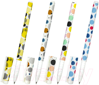 Изображение товара Ручка шариковая Brauberg Soft Touch Grip Dots / 143722 (синий)