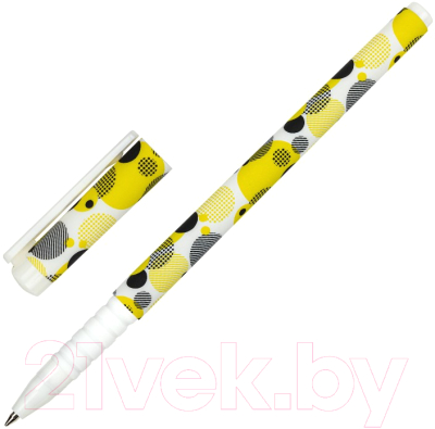 Изображение товара Ручка шариковая Brauberg Soft Touch Grip Dots / 143722 (синий)