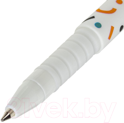 Ручка шариковая Brauberg Soft Touch Grip Confetti / 143723 (синий)