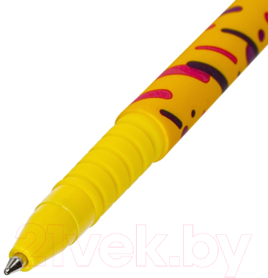Ручка шариковая Brauberg Soft Touch Grip Lines / 143724 (синий)