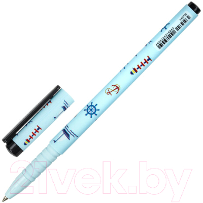 Ручка шариковая Brauberg Soft Touch Grip Navy / 143725 (синий)