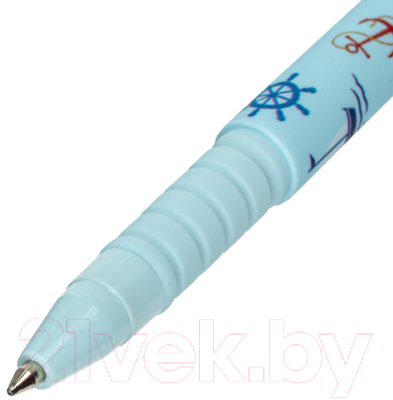 Ручка шариковая Brauberg Soft Touch Grip Navy / 143725 (синий)