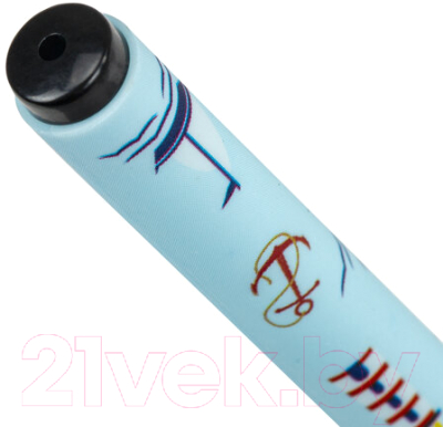 Ручка шариковая Brauberg Soft Touch Grip Navy / 143725 (синий)