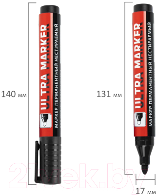 Изображение товара Маркер перманентный Brauberg Ultra Marker / 152204 (черный)
