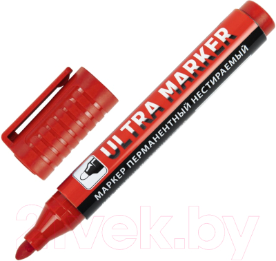 Изображение товара Маркер перманентный Brauberg Ultra Marker / 152205 (красный)