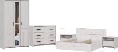 Комплект мебели для спальни SV-мебель МСП 1 160х200 (ясень/анкор светлый)