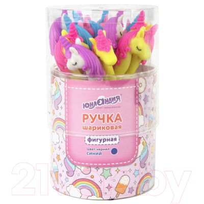 Изображение товара Ручка шариковая Юнландия Единорог / 143776 (в ассортименте)