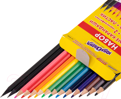Набор цветных карандашей Юнландия Монстрик / 181690 (12цв)